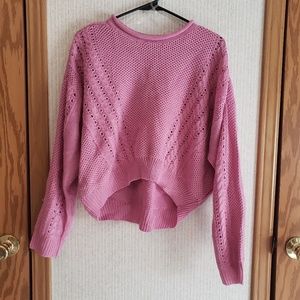 Charlotte Russe Sweater Crop Top Lilac Size L